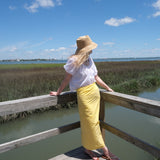 Yellow Seersucker Sarong
