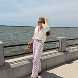 White With Red Polkadots Pant