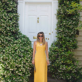 Isabella Mustard Linen Maxi