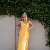 Isabella Silk Mustard Maxi