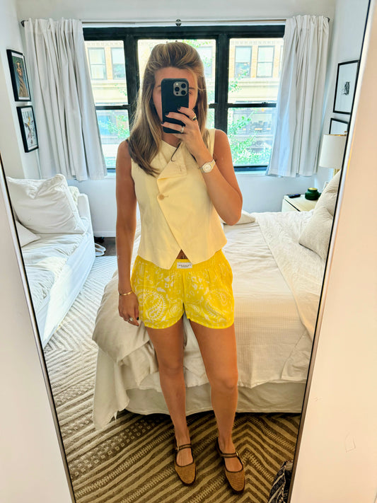 Yellow Bandana Shorts