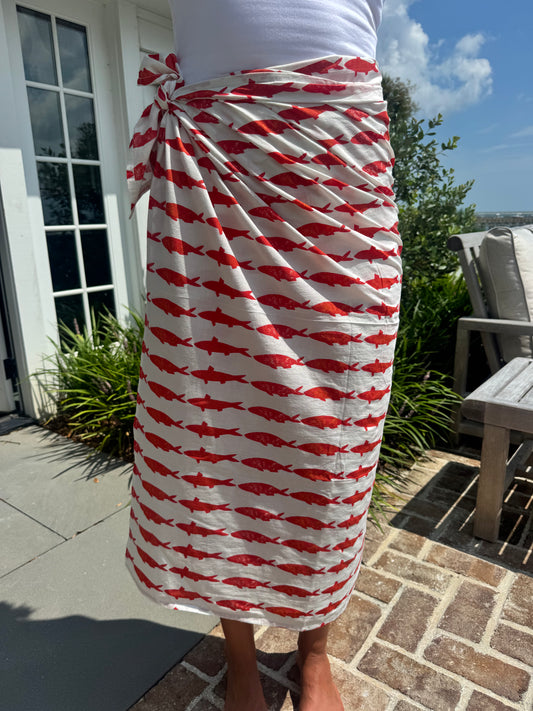 Red Fish Sarong