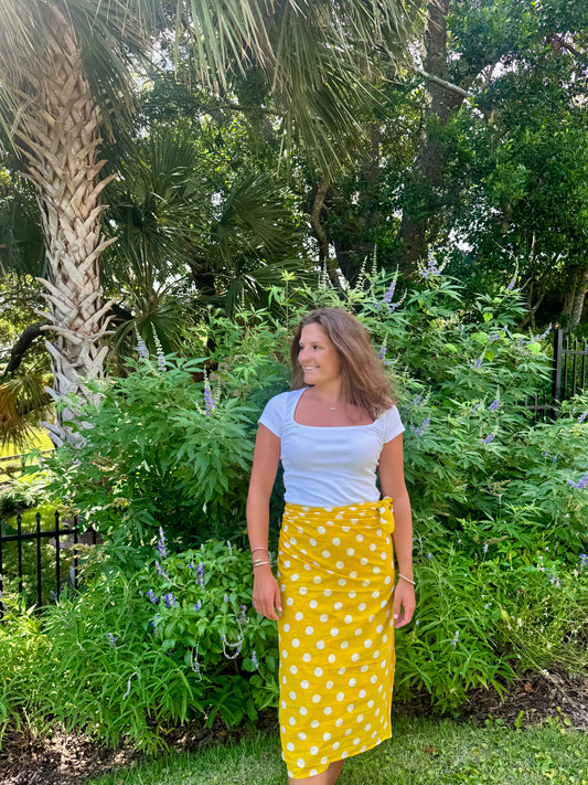 Yellow Polkadot Sarong