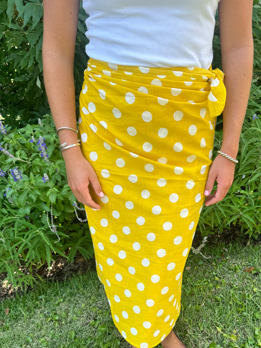 Yellow Polkadot Sarong