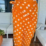 Orange Polkadot Sarong