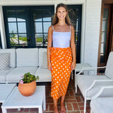 Orange Polkadot Sarong