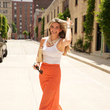 Mary Hope Terracotta Eyelet Skirt