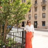 Mary Hope Terracotta Eyelet Skirt