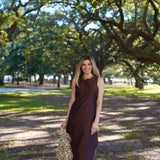 Chocolate Brown Isabella Silk Maxi
