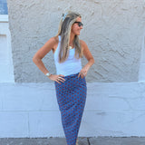 Blue Stripe with Red Stars Sarong
