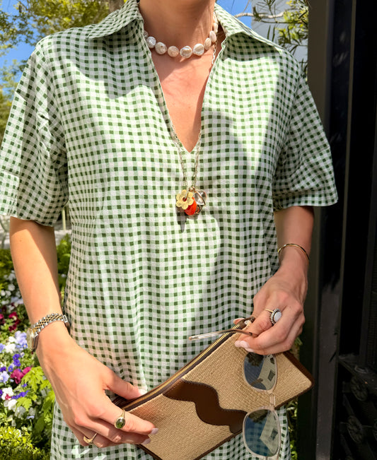 Green Gingham Anna Mini