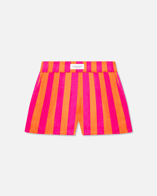 Pink & Orange Stripes Shorts