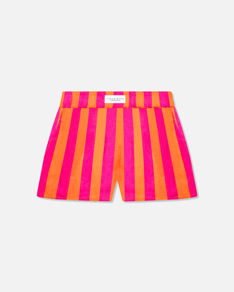 BCBGMAXAZRIA Women’s Shorts – Pink Coral Tribal Print, Sheer Polyester, Elastic Waist, 2" Inseam - View #6
