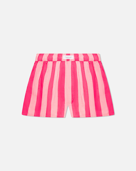 Hot Pink & Light Pink Stripes Shorts