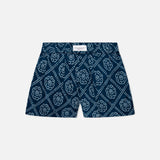 Navy Geometric and Floral Block Print Set