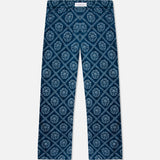 Navy Geometric and Floral Block Print Set