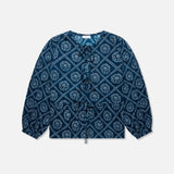 Navy Geometric and Floral Block Print Set