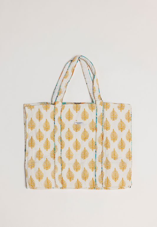 Yellow Palm Tote Bag