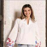 White Caroline Top