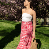 Red and White Wildflower Mary Hope Skirt