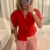 Red Brooke Top