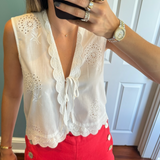 Chloe Eyelet Tie Top