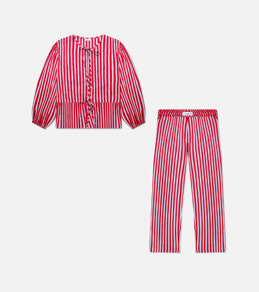 Red & Baby Blue Stripes