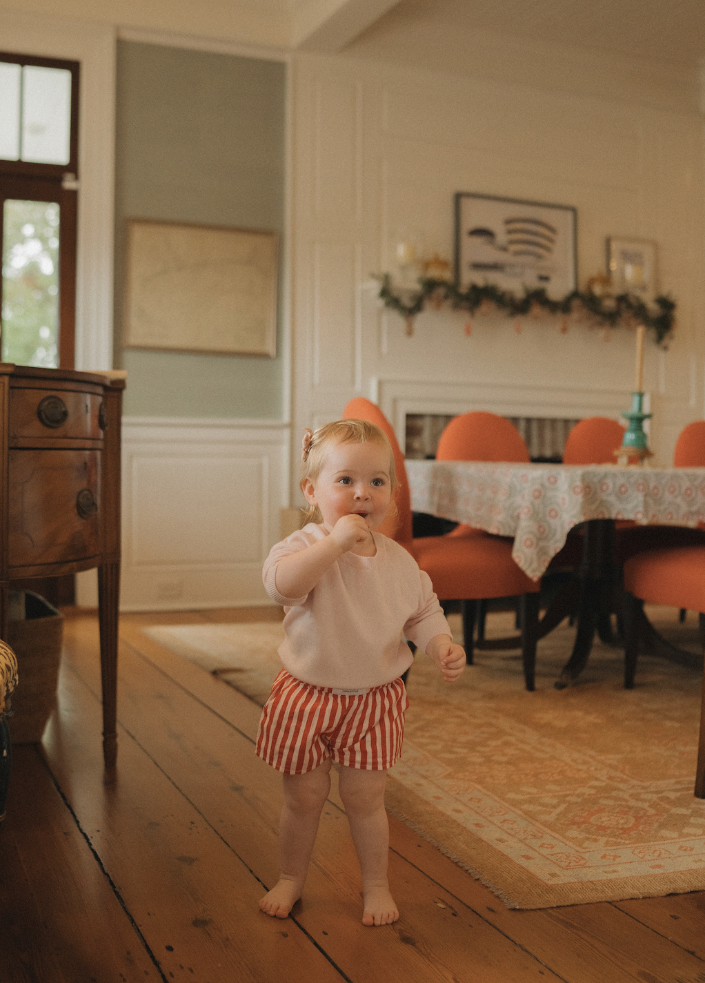 Unisex Red Stripe Kids Shorts