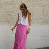 Hot Pink Check Mary Hope Skirt