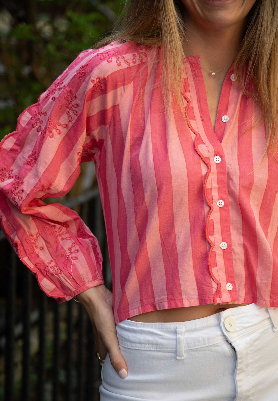 Pink Striped Carter Top