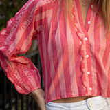 Pink Striped Carter Top