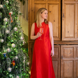 Isabella Silk Red Maxi