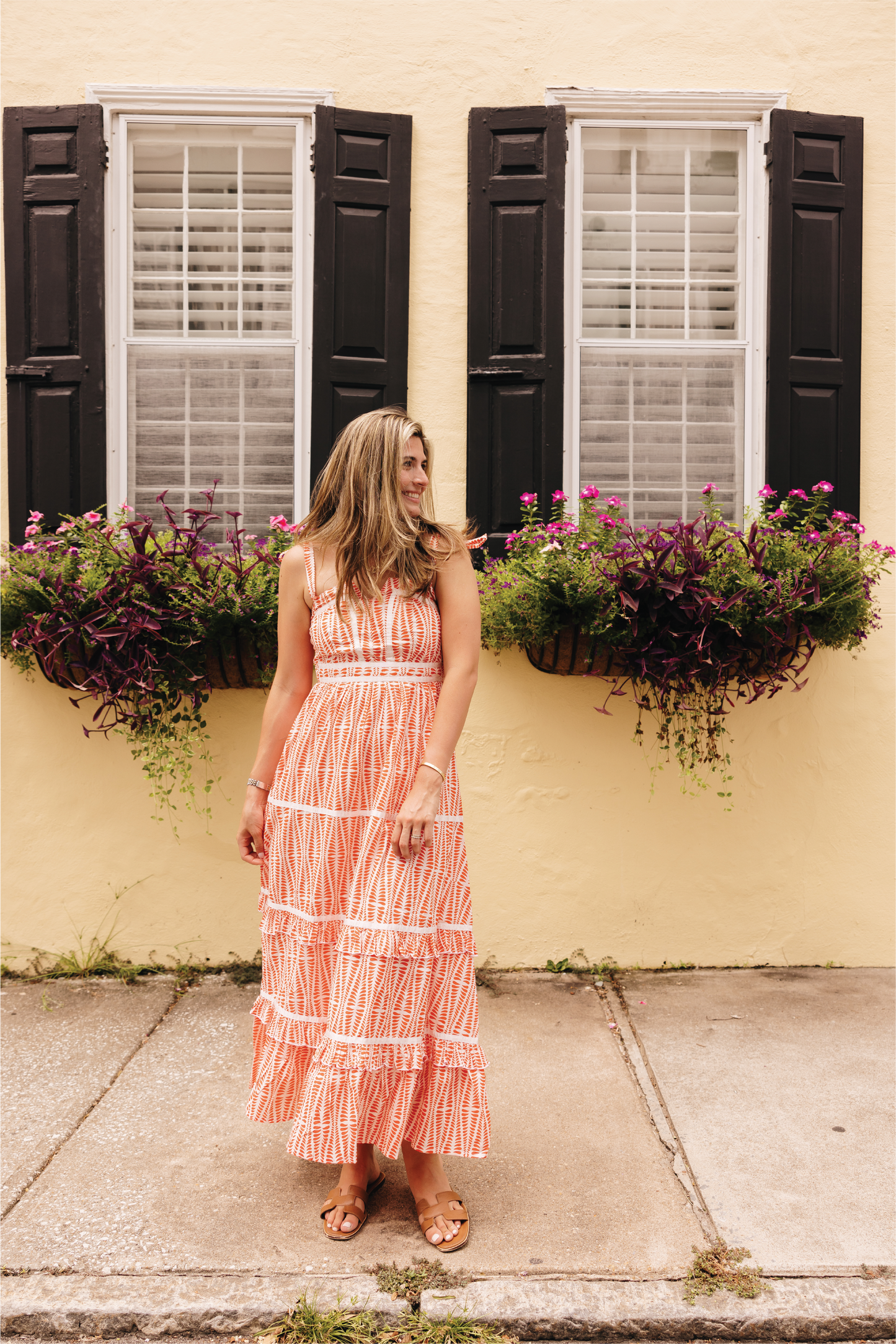 Ella Tangerine Maxi Dress