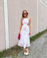 Ansley White and Pink Maxi