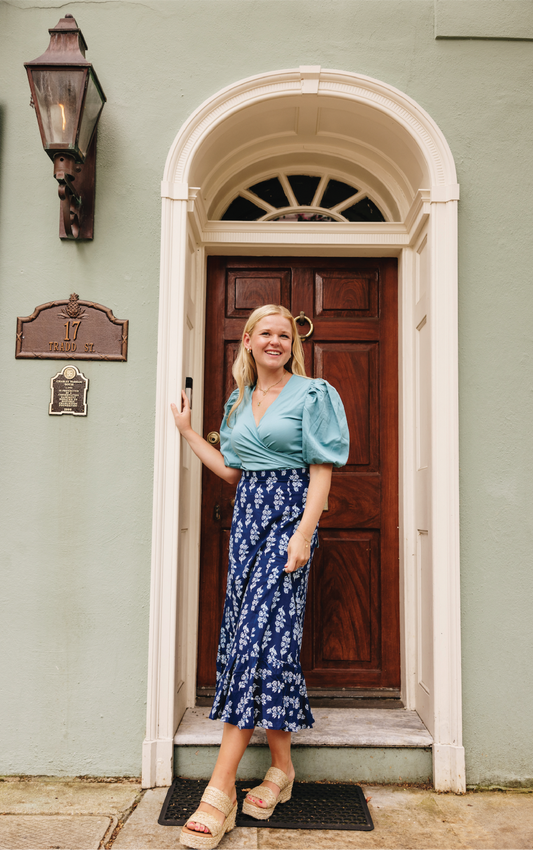 Navy Sail Mary Hope Skirt