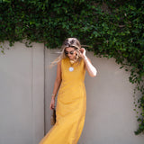 Isabella Silk Mustard Maxi
