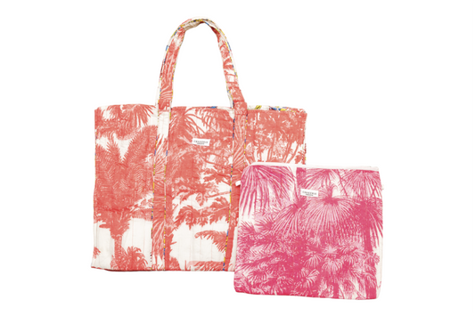 Pink Palm Jessica Tote