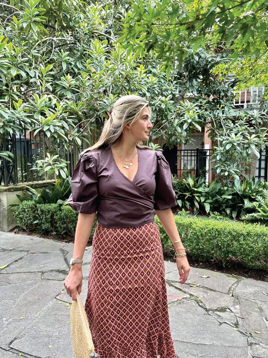 Retro Brown Mary Hope Skirt